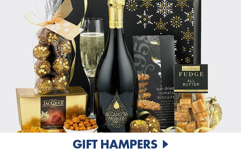 Gift Hampers full of chocolate, alcohol and pampering gifts to spoil those you love