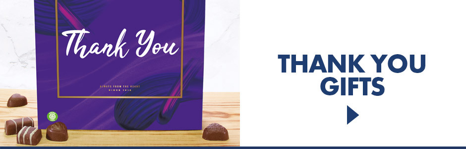 Chocolate, wine, sweets, hampers...loads of thank you gifts to express how grateful you are