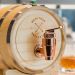 Sharper Image Mini Whiskey barrel close-up of rose gold tap